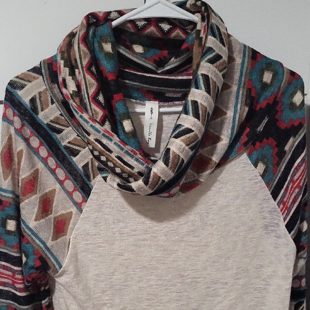 Vanilla Bay Multicolor Cowl Neck Sweater